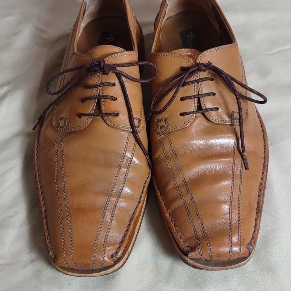 Stacy Adams Tan Lace Up Oxfords Size: 11